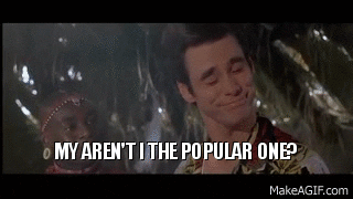 Jim Carrey - 'My aren't I the popular one?' GIF