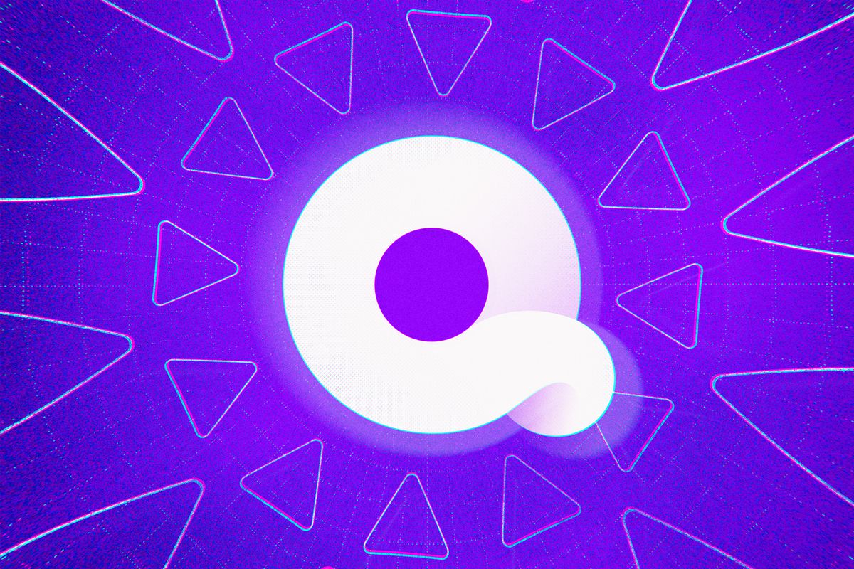 Image of the Quibi logo- a purple background with a bold Q in white.